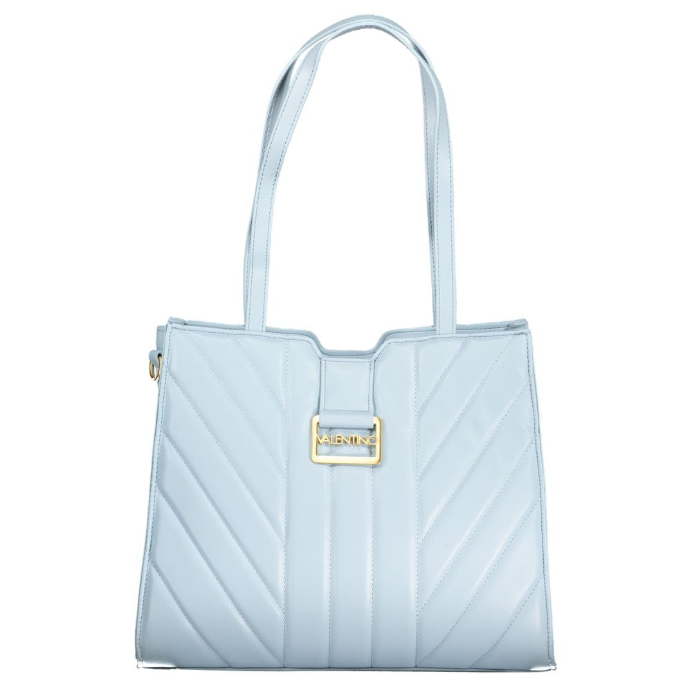 Mario Valentino Blue Leather Effect Handbag with Removable Chain Strap