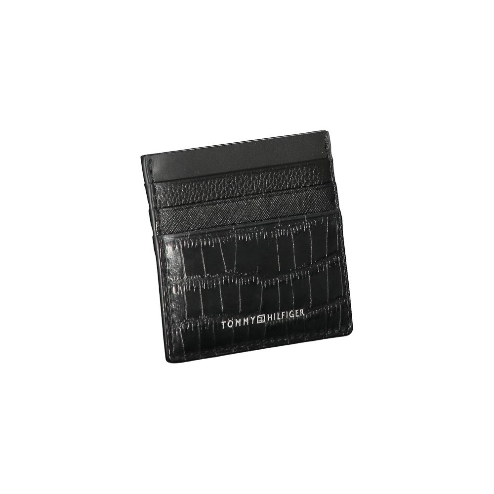 Tommy Hilfiger Black Leather Wallet with Contrast Details