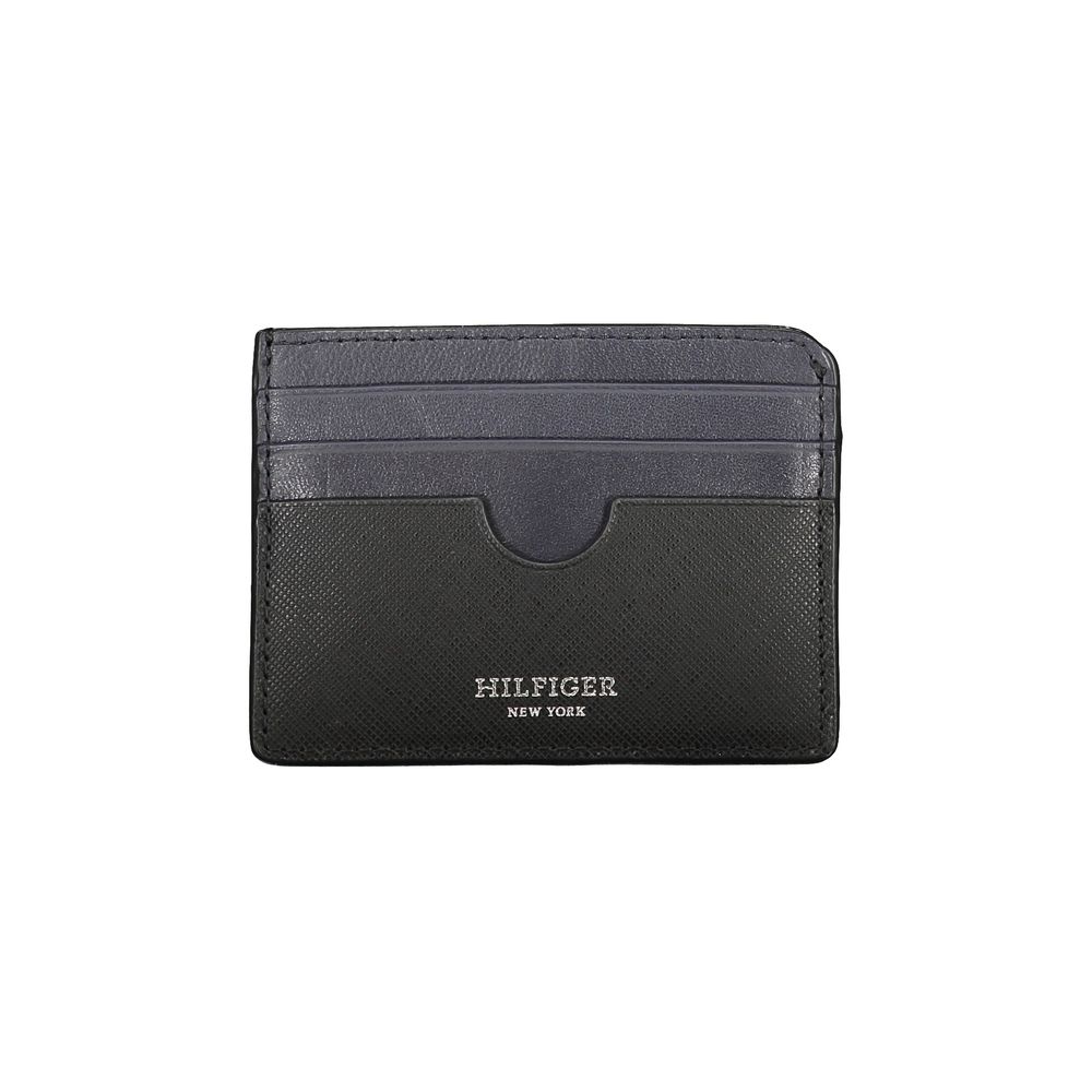 Tommy Hilfiger Black Leather Wallet with Contrast Details