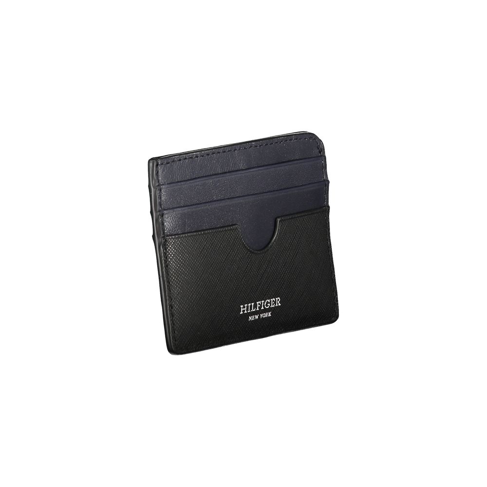 Tommy Hilfiger Black Leather Wallet with Contrast Details