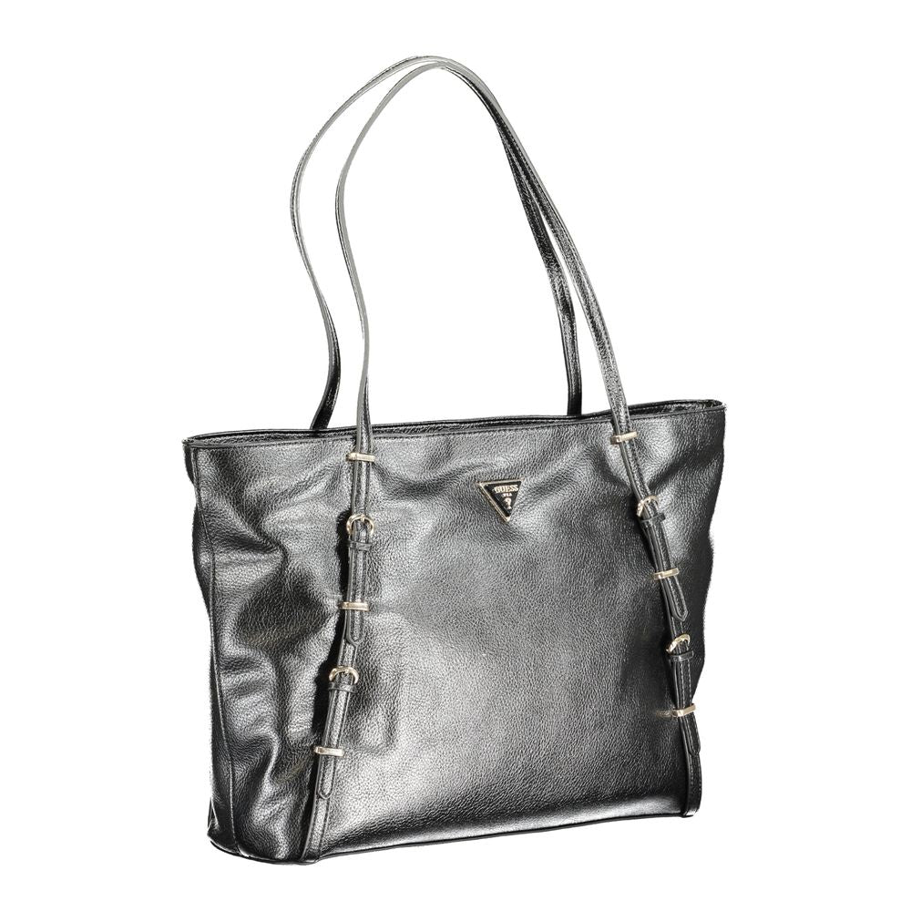 Guess Jeans Black Polyethylene Handbag - LEVIA BAG