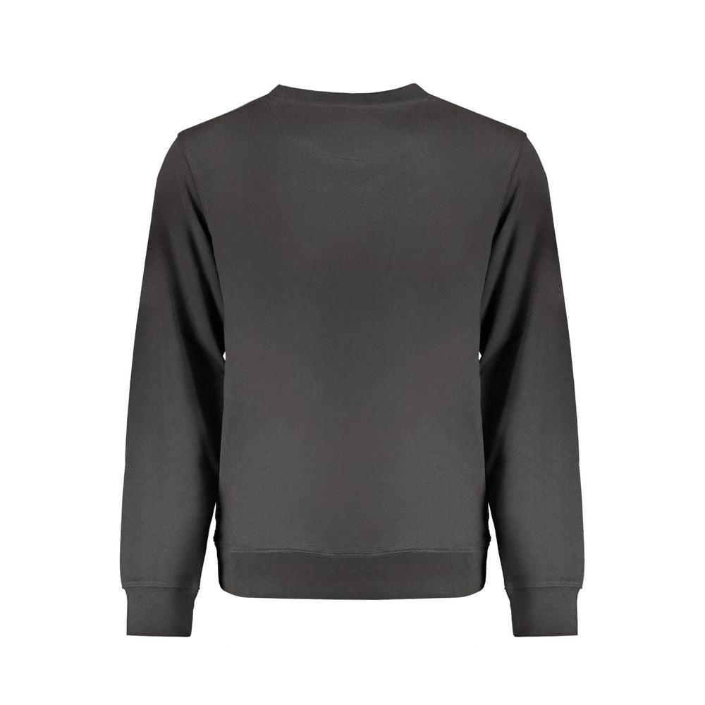 Wrangler Black Cotton Sweater - Long Sleeve Crew Neck Sweatshirt