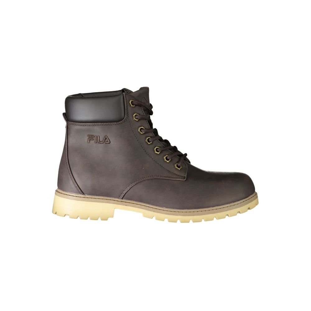 Fila Brown Polyester Boot - Stylish Ankle Boot with Laces