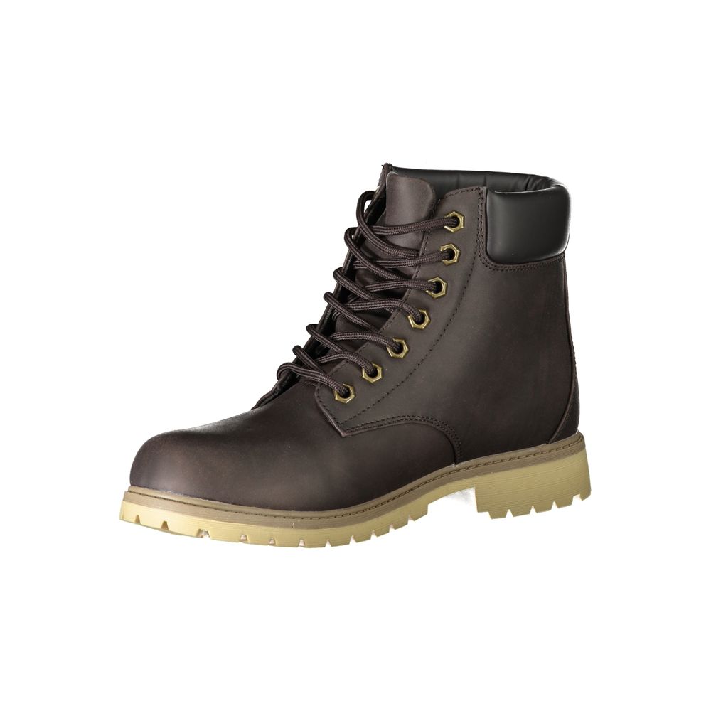 Fila Brown Polyester Boot - Stylish Ankle Boot with Laces