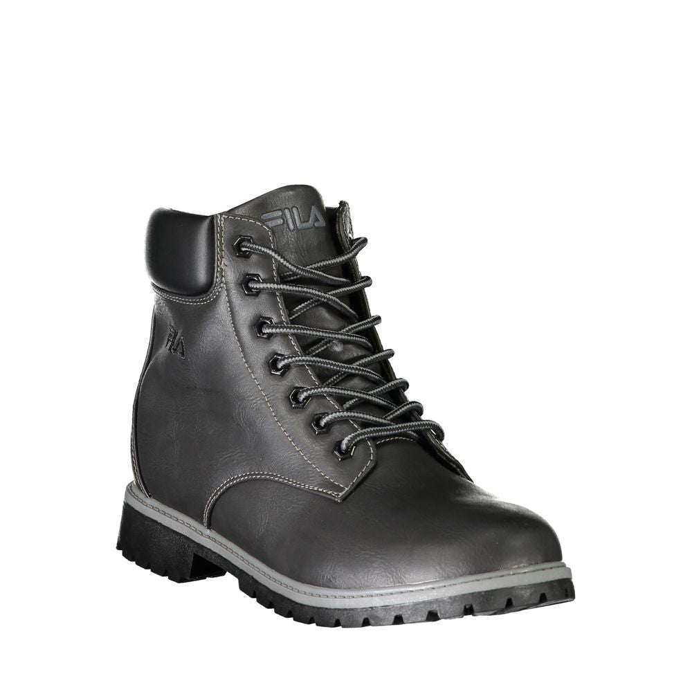Fila Black Polyester Boot - Stylish Ankle Footwear with a Modern Edge