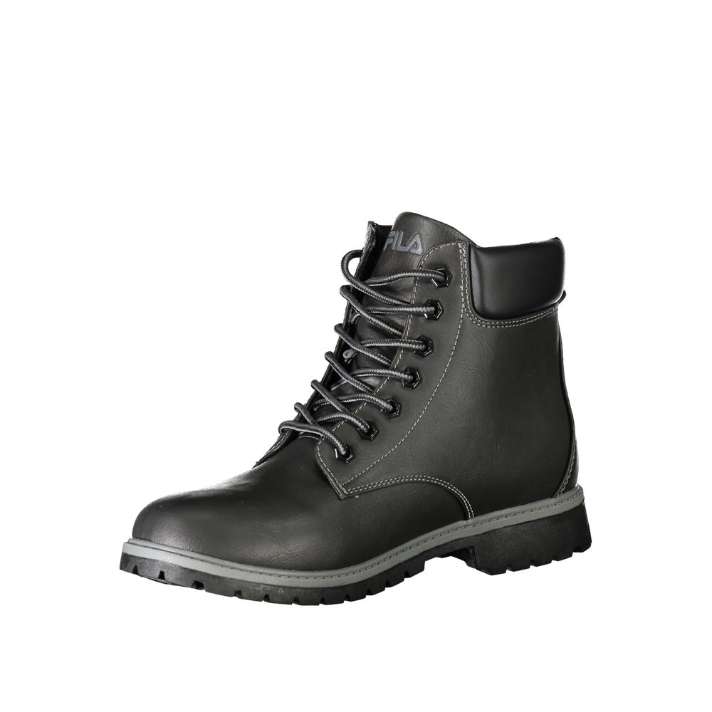 Fila Black Polyester Boot - Stylish Ankle Footwear with a Modern Edge