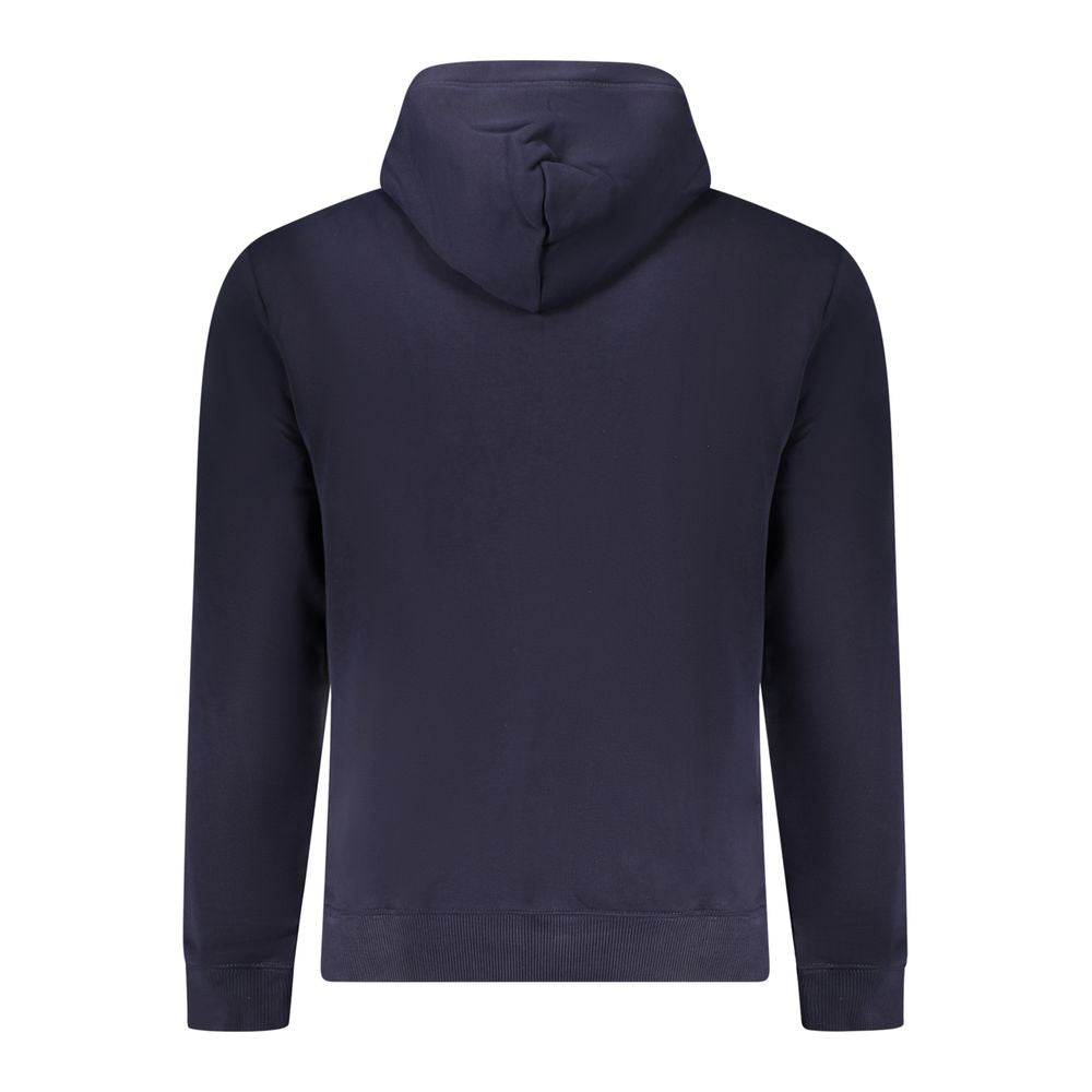 Napapijri Blue Cotton Sweater: Adventure-Ready Relaxed Fit Hoodie