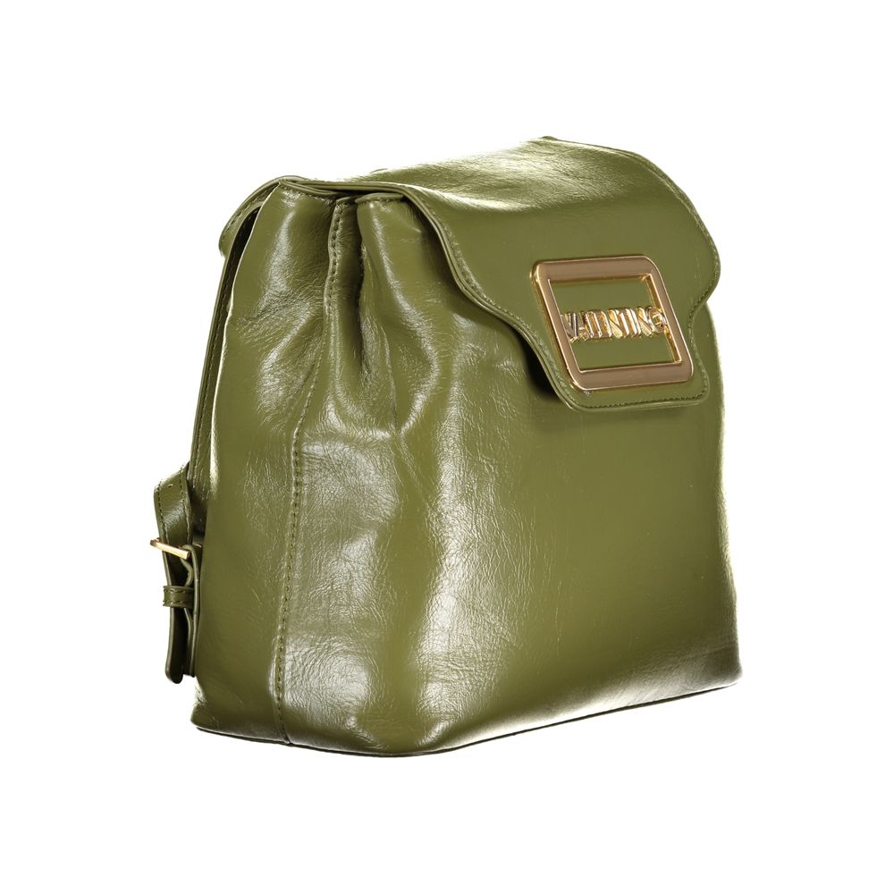 Mario Valentino Green Faux Leather Backpack with Adjustable Straps