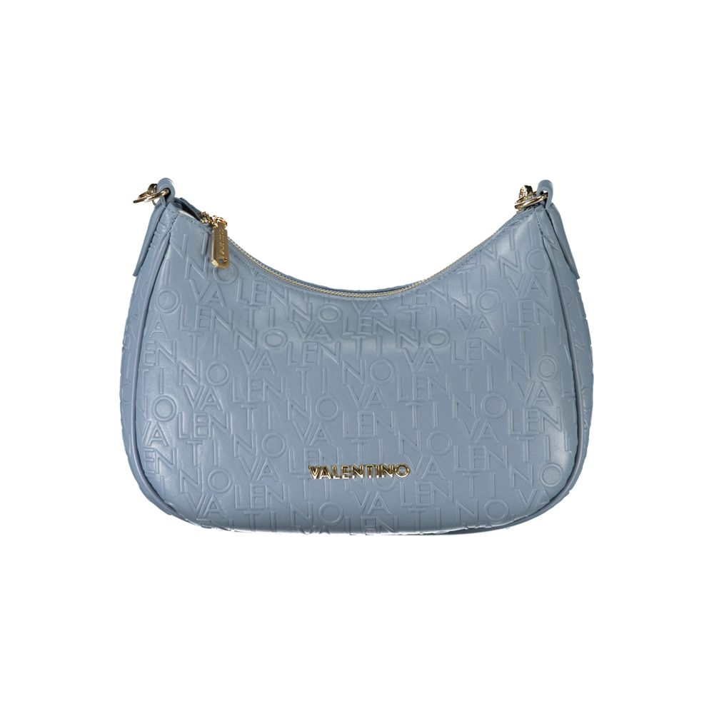 Mario Valentino Blue Leather Effect Handbag with Chic Details