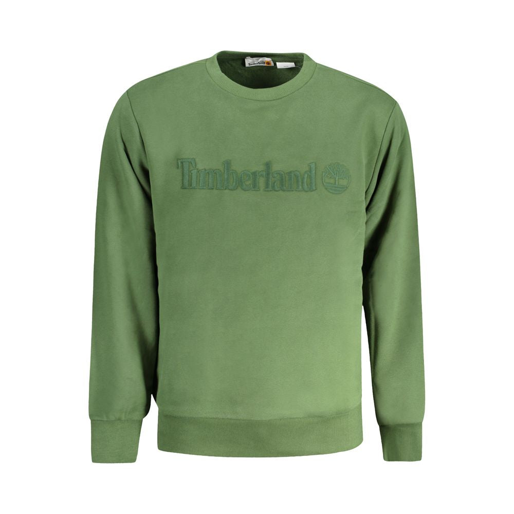 Timberland Green Cotton Sweater – Long Sleeve Crew Neck