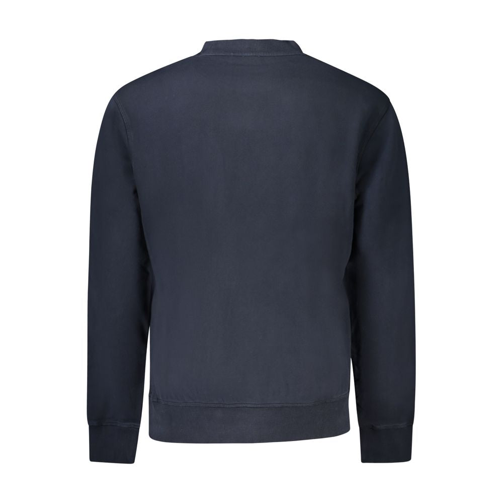 Hugo Boss Blue Cotton Sweater - Long Sleeve Crew Neck