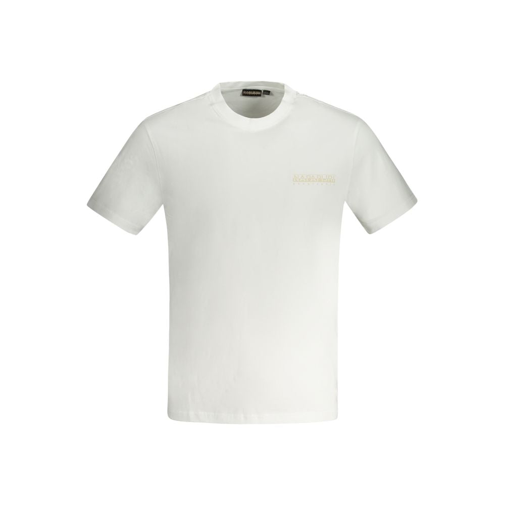 Napapijri White Cotton T-Shirt – Sustainable Urban Essential