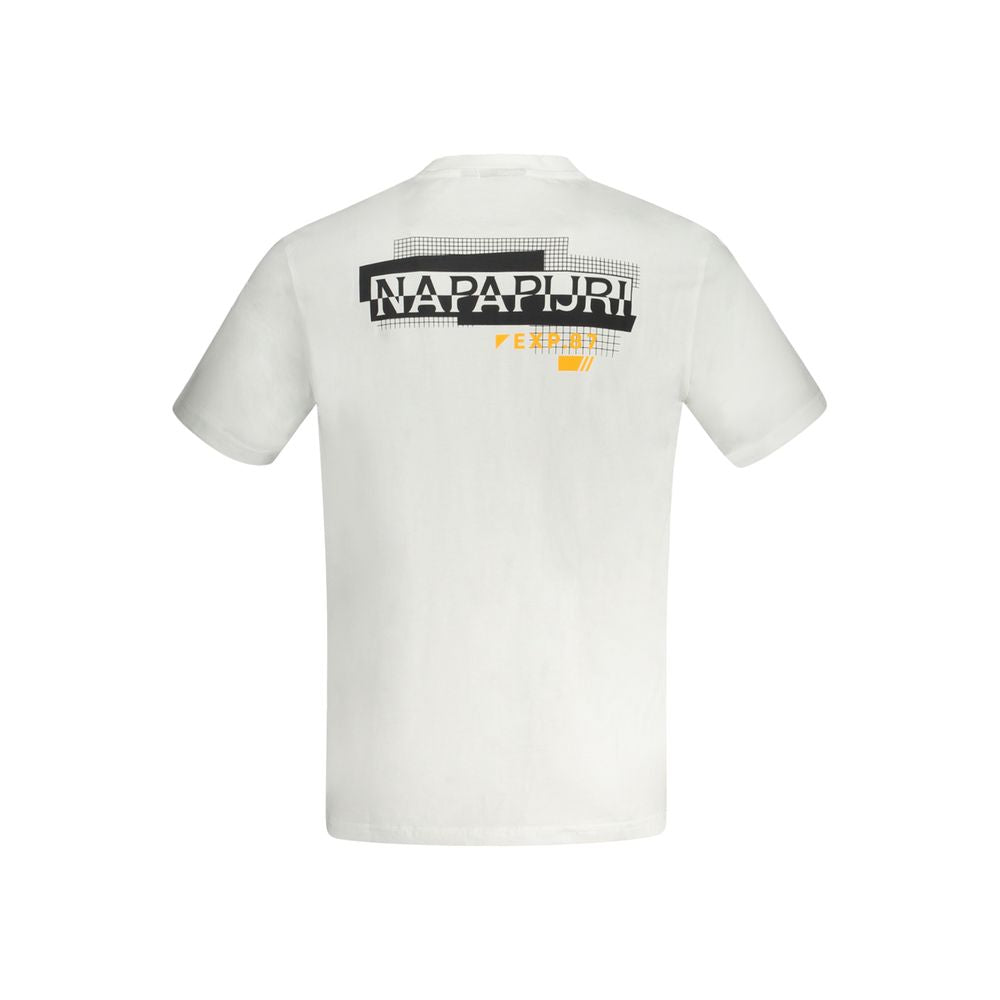 Napapijri White Cotton T-Shirt – Sustainable Urban Essential