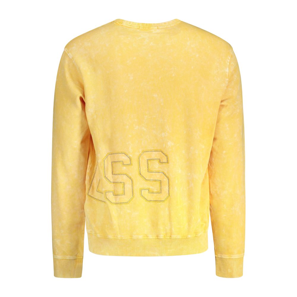 Guess Jeans Yellow Cotton Sweater - Stylish Comfort for Every Occasion