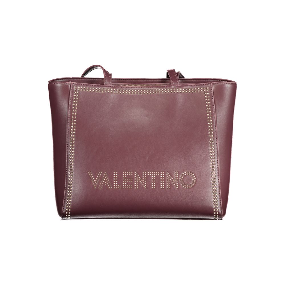 Mario Valentino Red Shoulder Handbag with Contrasting Details