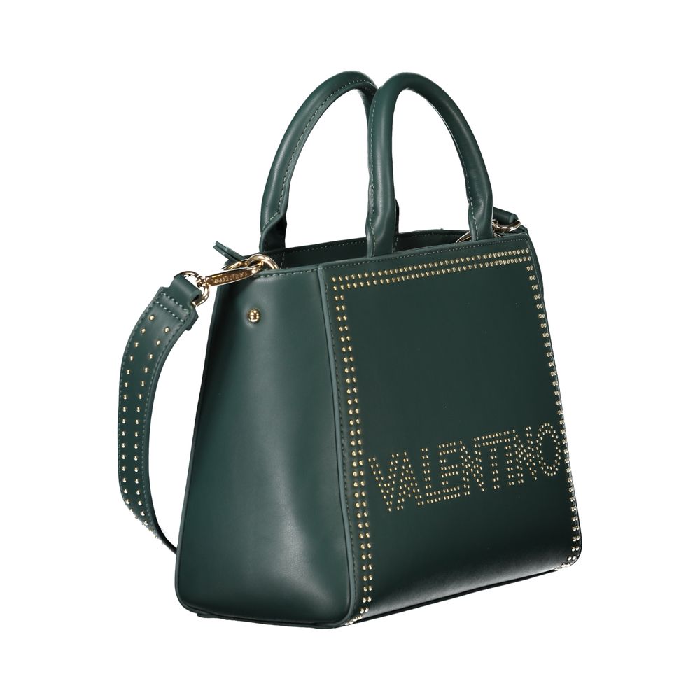 Mario Valentino Green Faux Leather Handbag with Removable Strap
