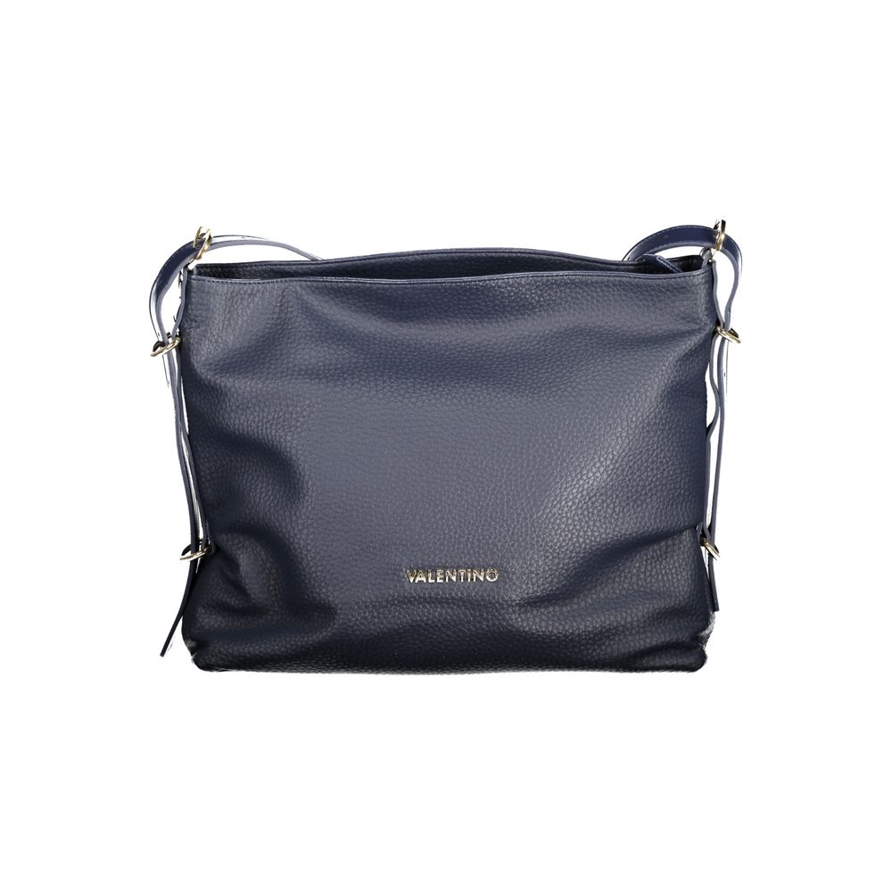 Mario Valentino Blue Leather Effect Handbag with Adjustable Strap