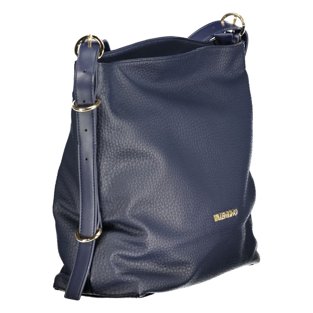 Mario Valentino Blue Leather Effect Handbag with Adjustable Strap