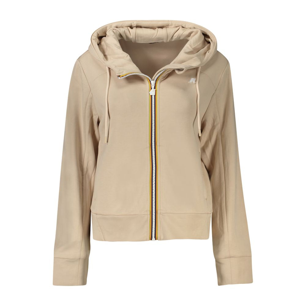K-WAY Pink Polyester Sweater - Long-Sleeved Hooded Sweatshirt