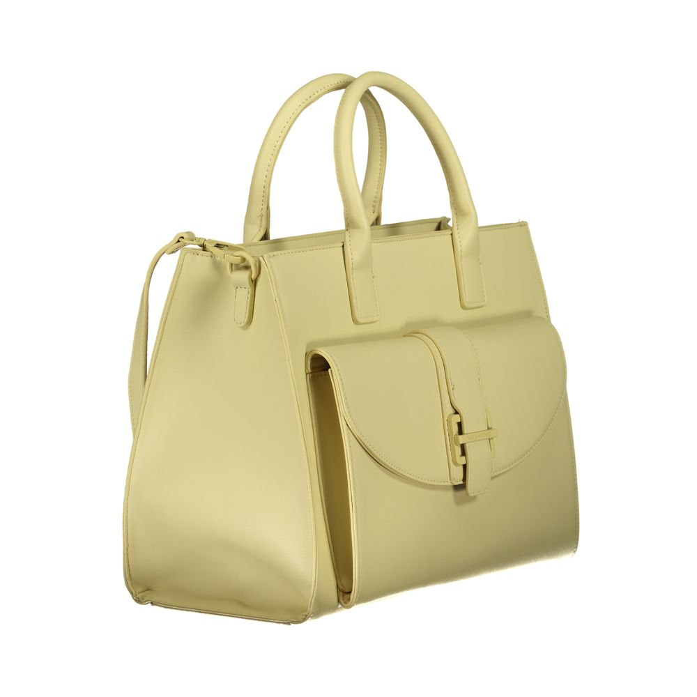 Mario Valentino Green Leather-Finish Handbag with Stylish Logo