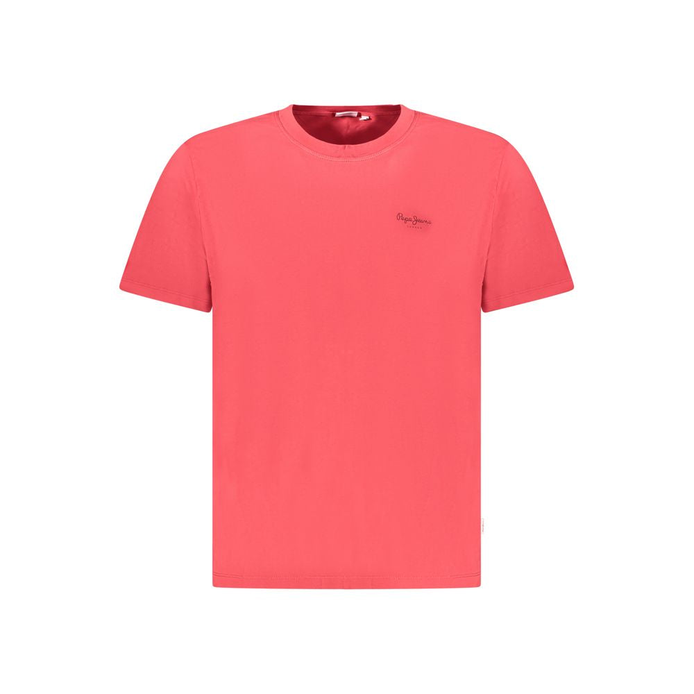 Pepe Jeans Red Cotton T-Shirt - Sustainable Style