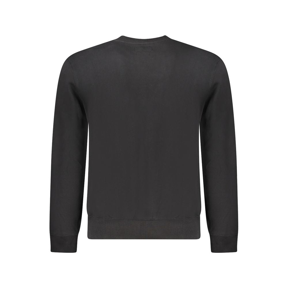 Guess Jeans Black Cotton Sweater - Stylish Comfort Redefined