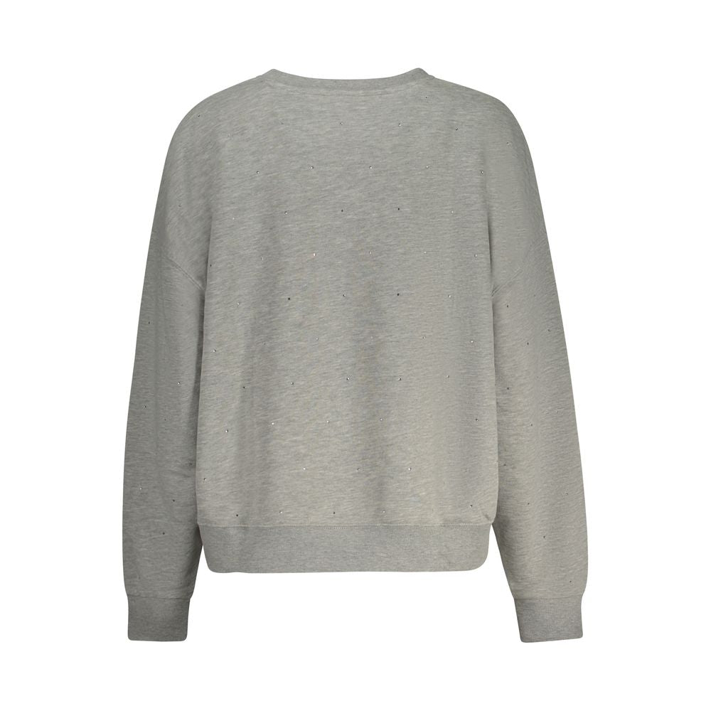Guess Jeans Gray Cotton Sweater: Chic Comfort Redefined