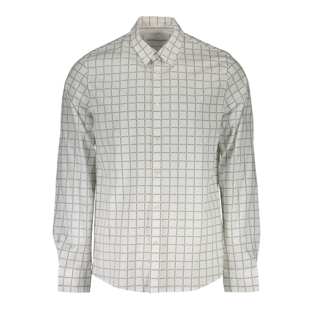 Calvin Klein White Cotton Shirt - Slim Fit Elegance