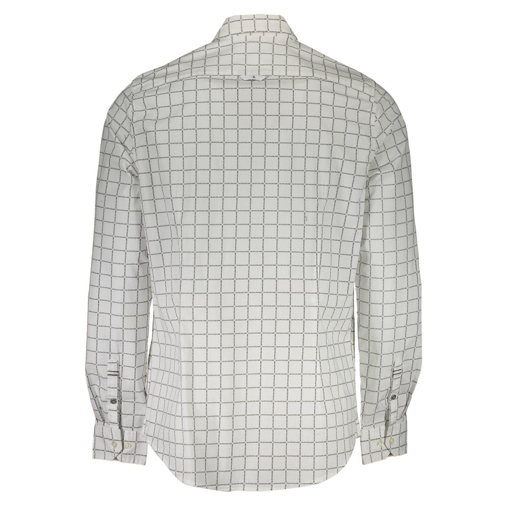 Calvin Klein White Cotton Shirt - Slim Fit Elegance