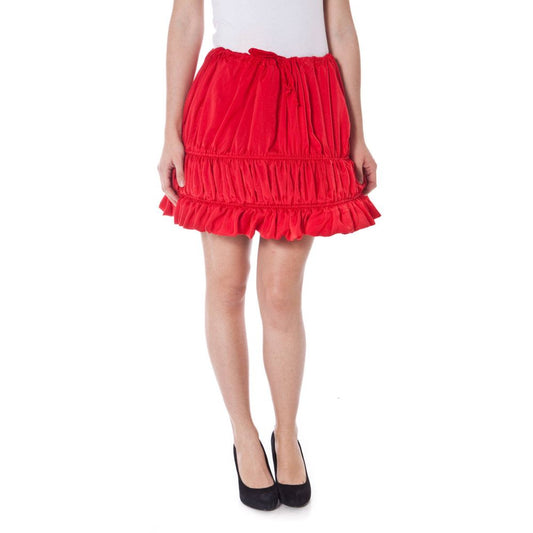 Denny Rose Red Polyester Balloon Skirt