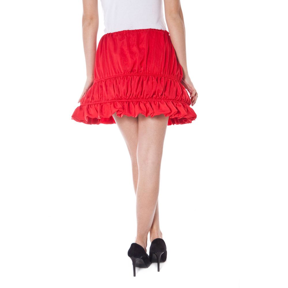 Denny Rose Red Polyester Balloon Skirt