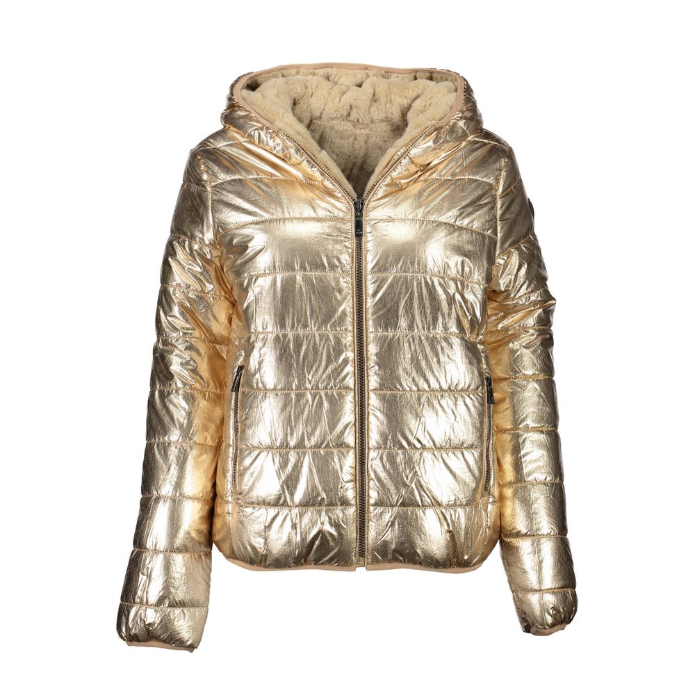 U.S. POLO ASSN. Gold Nylon Reversible Jacket with Hood