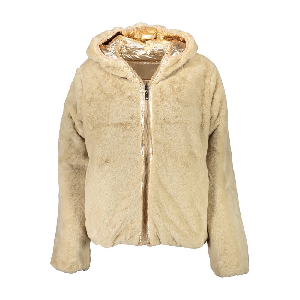 U.S. POLO ASSN. Gold Nylon Reversible Jacket with Hood