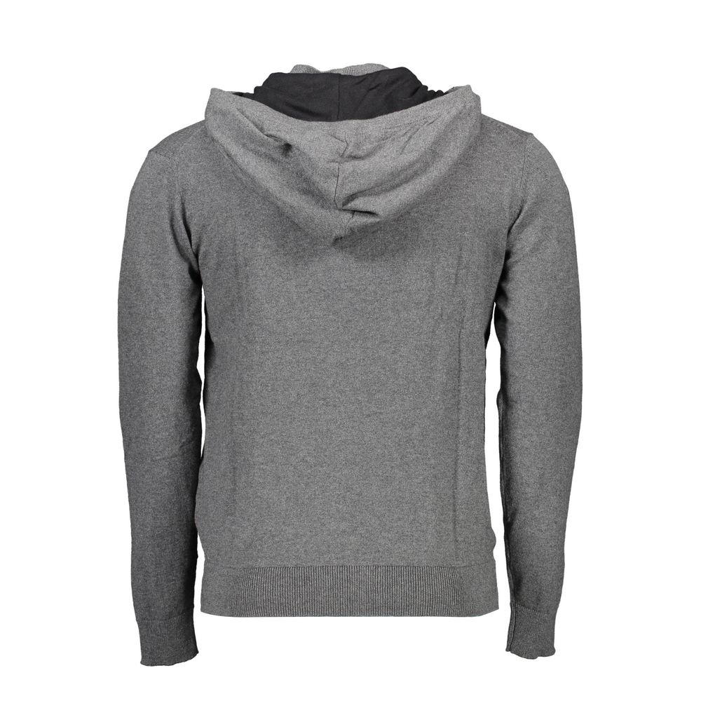 U.S. POLO ASSN. Grey Cotton Hooded Cardigan