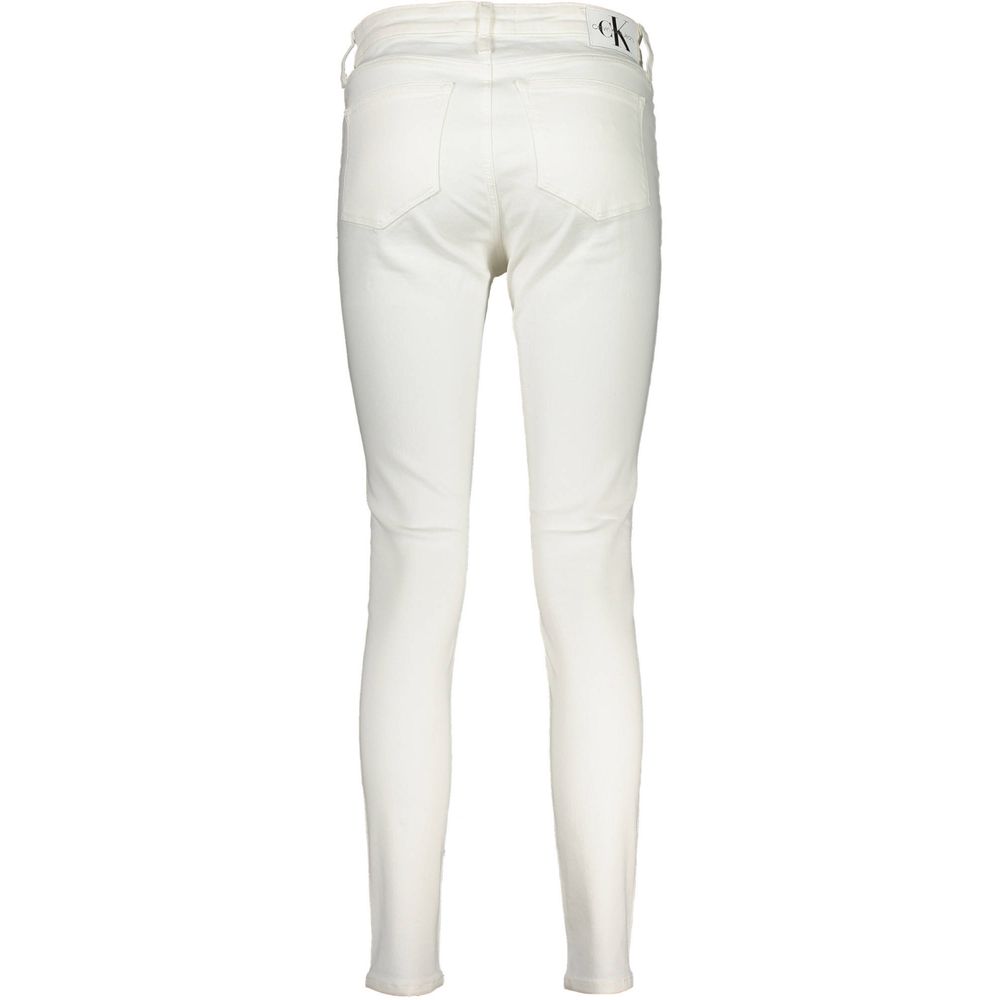 Calvin Klein White Cotton Skinny Jeans