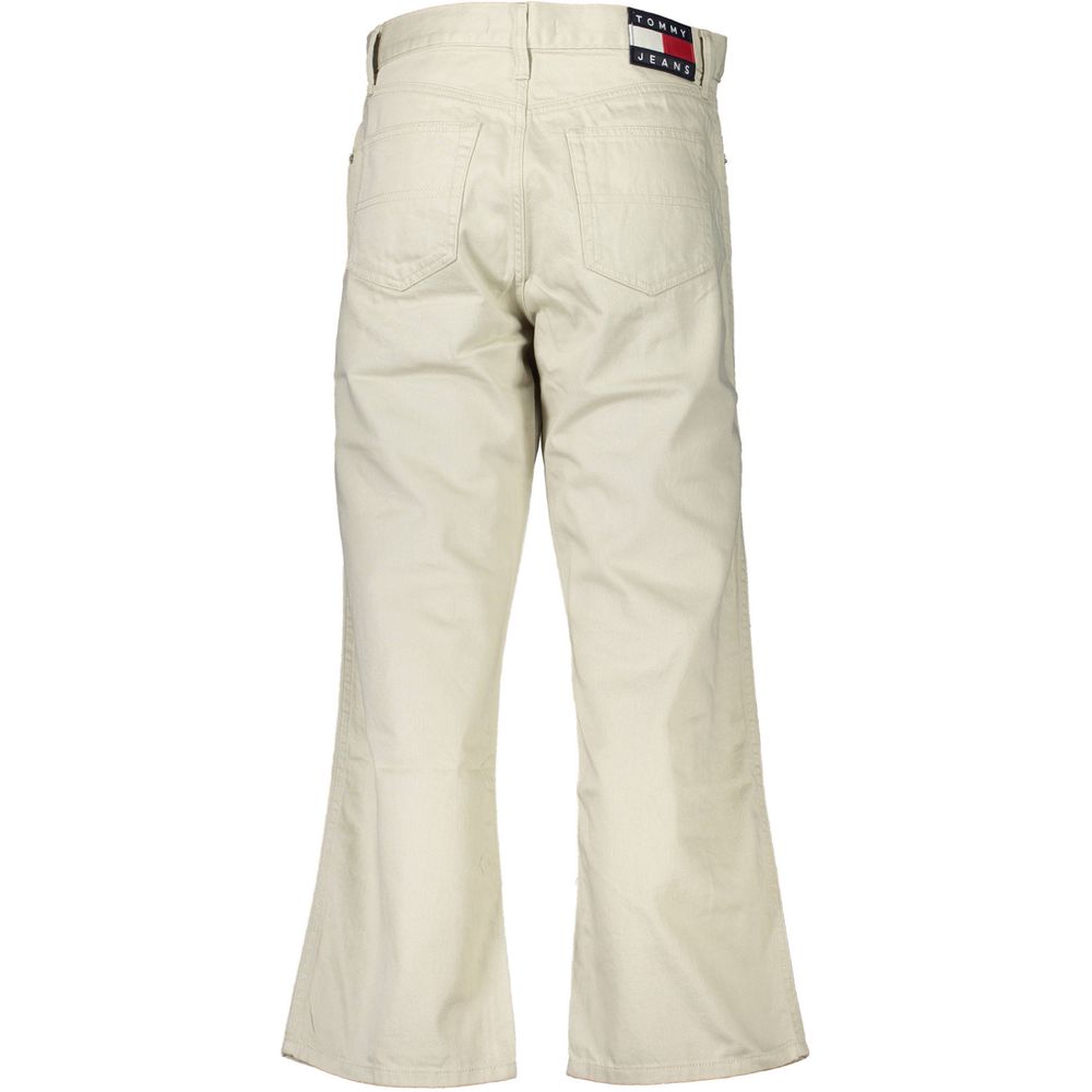 Tommy Hilfiger Beige Cotton Jeans - Mid Rise Loose Fit
