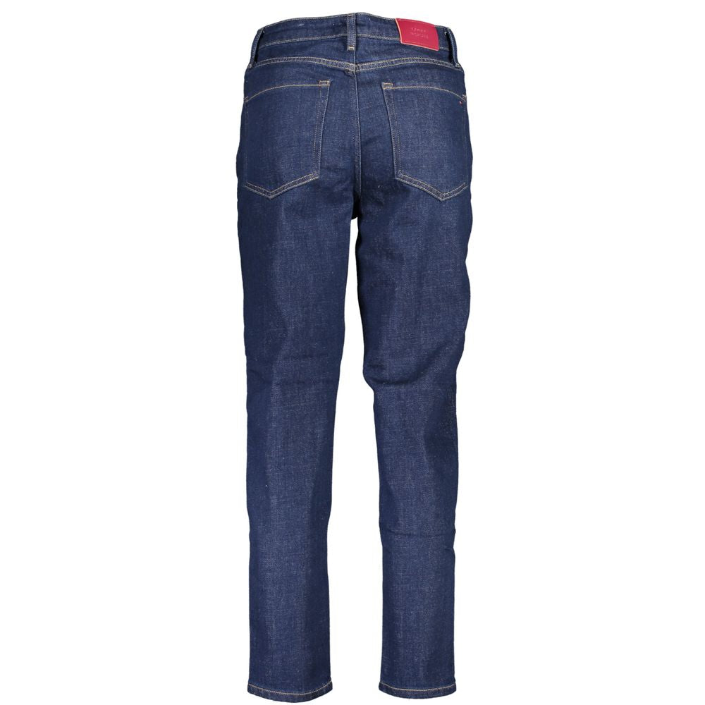Tommy Hilfiger Blue Cotton Jeans - Tapered Fit