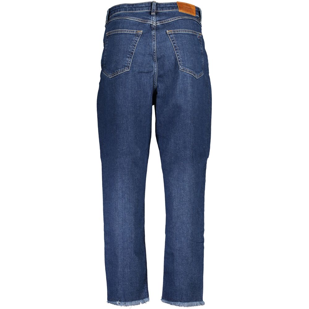 Tommy Hilfiger Worn Effect Blue Cotton Jeans