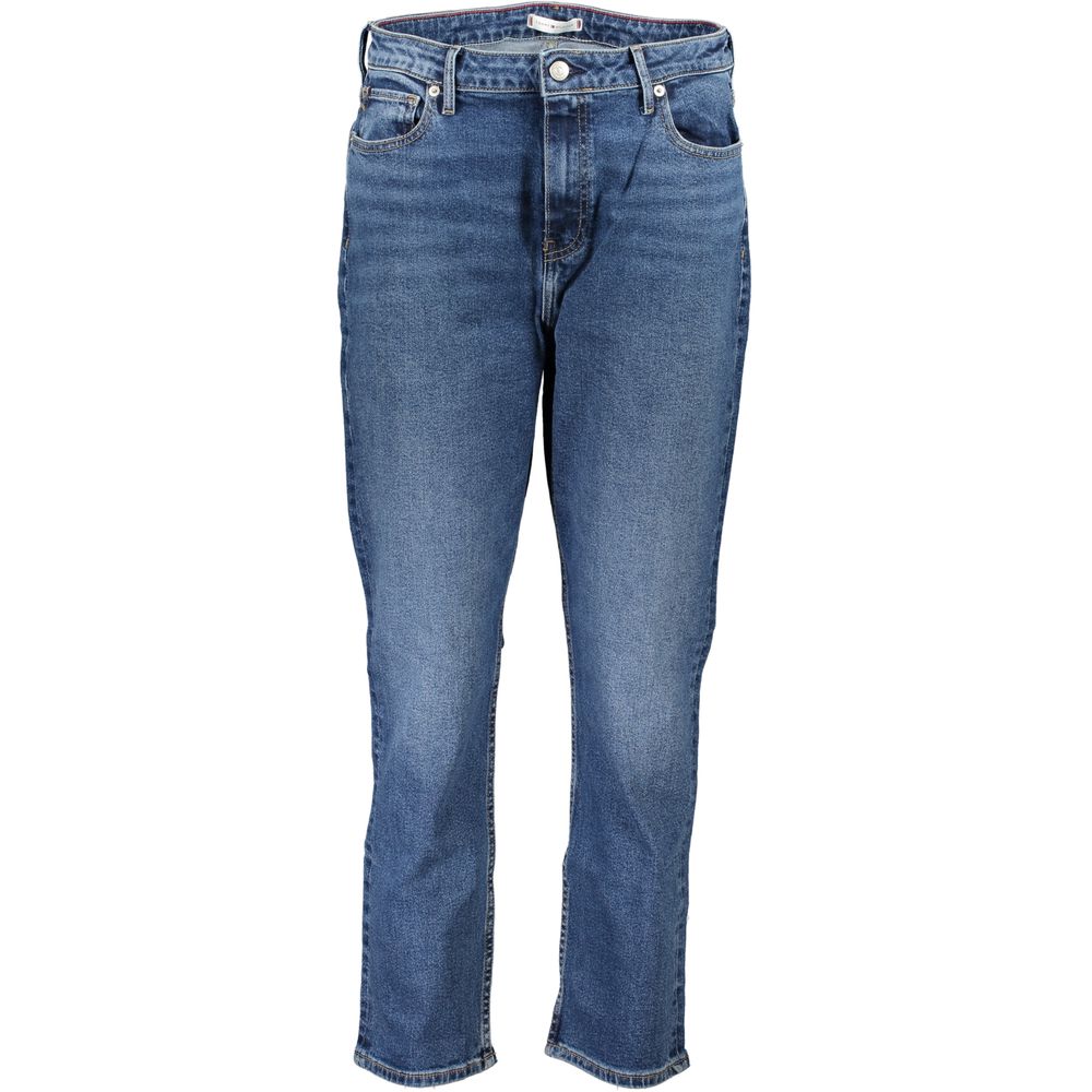 Tommy Hilfiger Blue Cotton Slim Cigarette Jeans