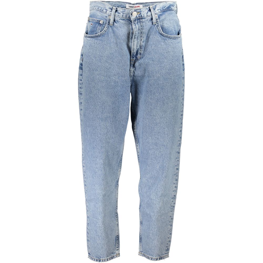 Tommy Hilfiger Blue Cotton Ultra High Rise Mom Jeans