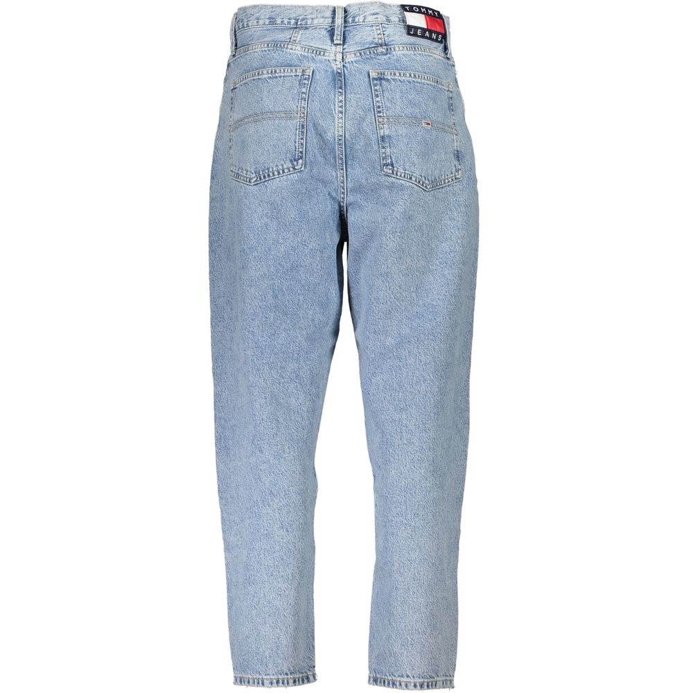 Tommy Hilfiger Blue Cotton Ultra High Rise Mom Jeans