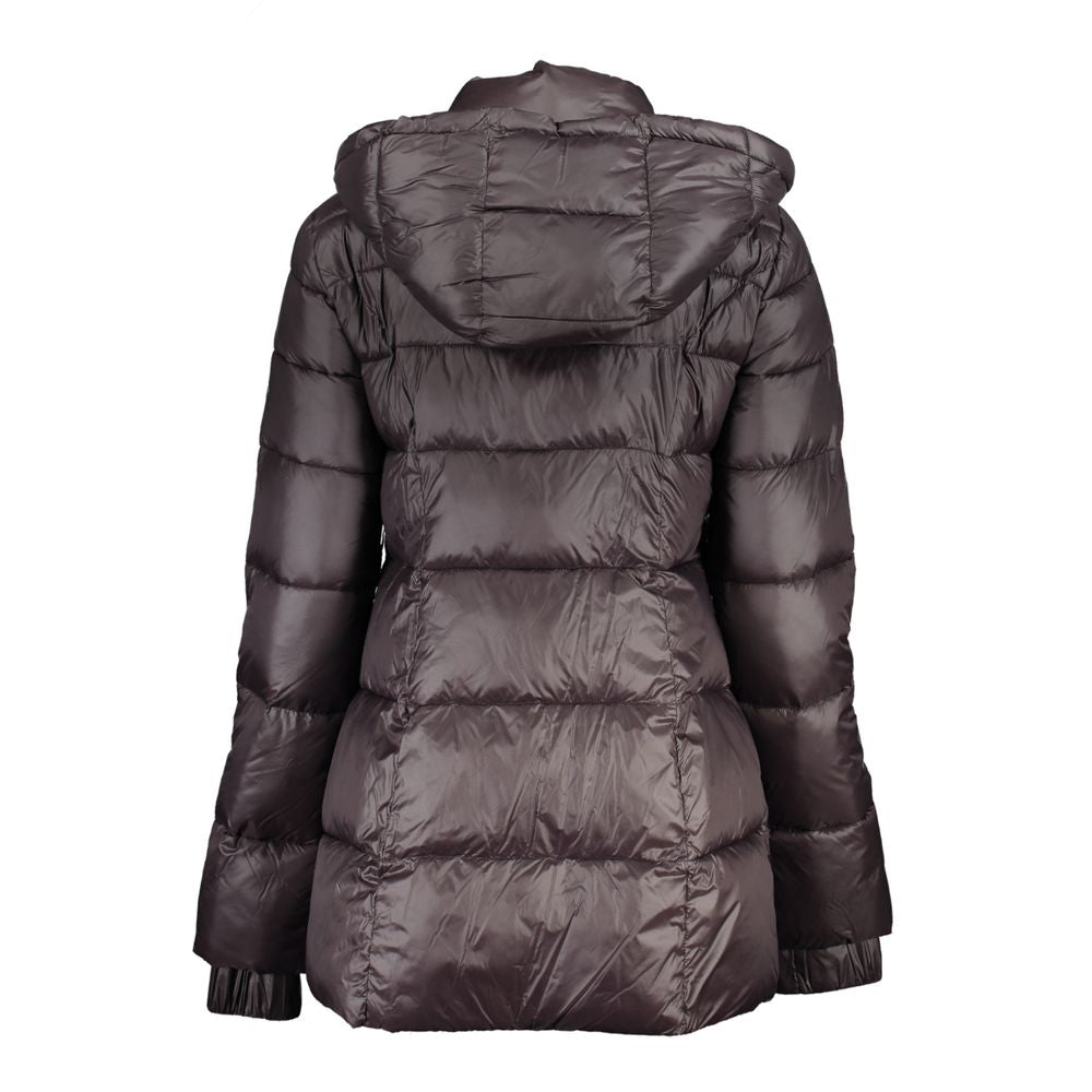 Patrizia Pepe Black Polyamide Jacket with Removable Hood