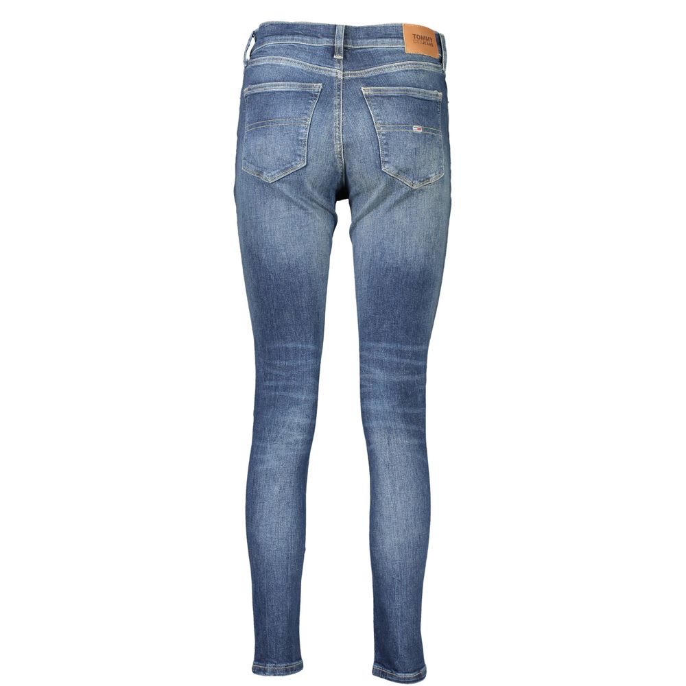 Tommy Hilfiger Blue Cotton Nora Mid Rise Skinny Jeans