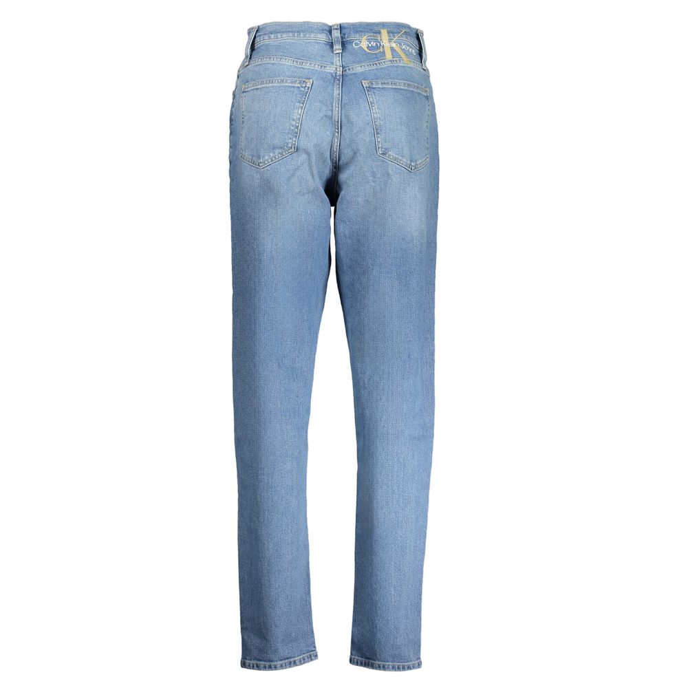 Calvin Klein Blue Cotton Mom Jeans