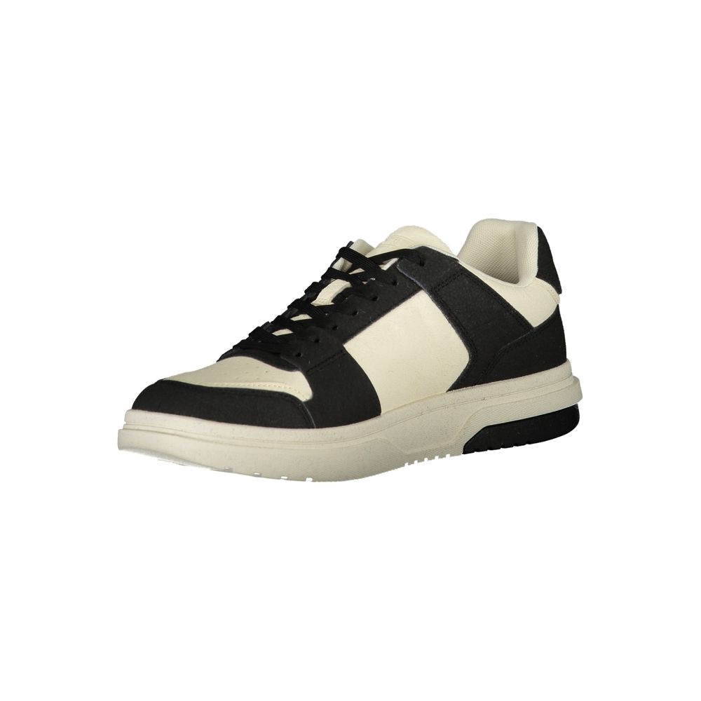 Tommy Hilfiger Black Polyester Sneakers with Contrast Details