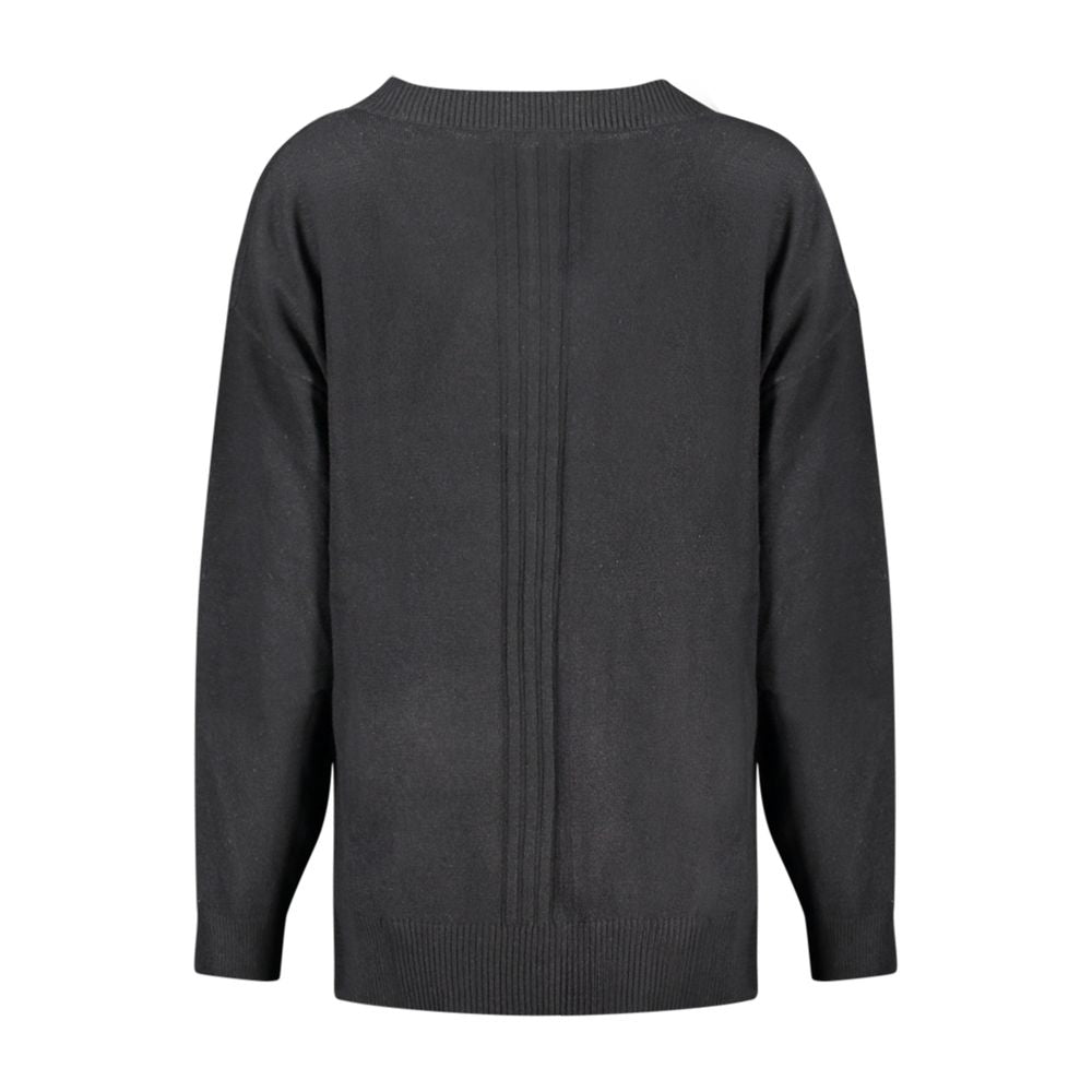 Guess Jeans Black Cotton Sweater - Stylish Comfort for Every Occasion