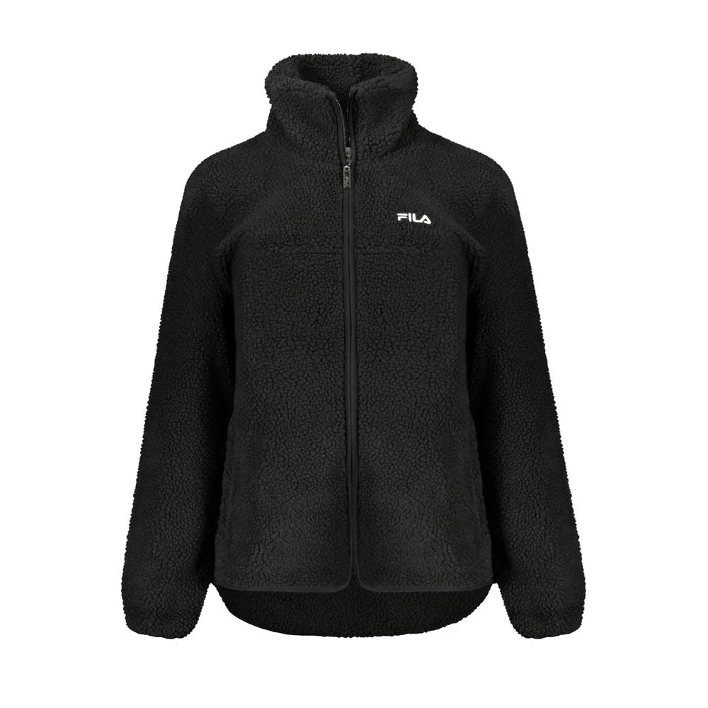 Fila Black Polyester Jacket - Oacala Long Sleeve Coat