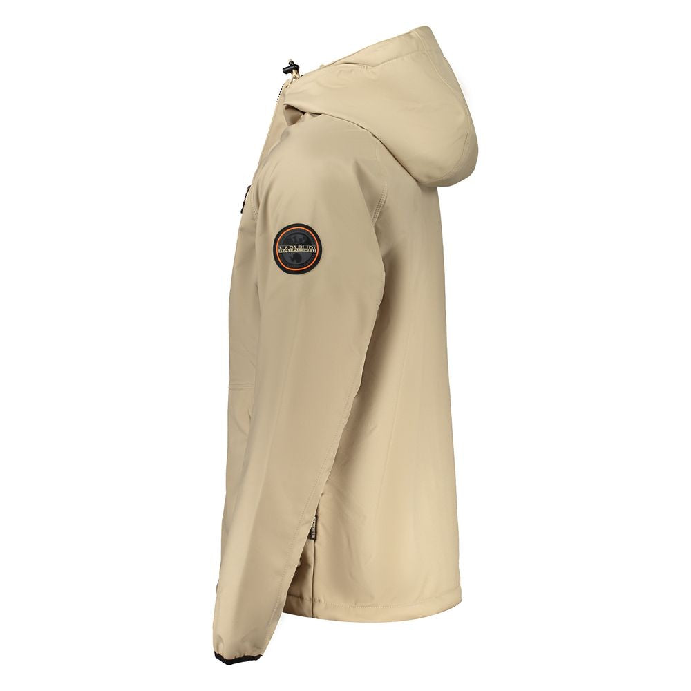 Napapijri Beige Polyester Jacket - Functional Style for Adventure