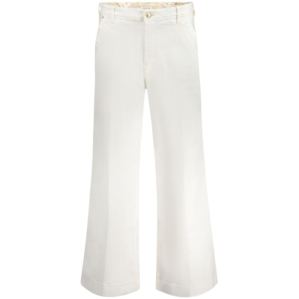 Guess Jeans White Cotton Jeans - Dakota Relaxed High