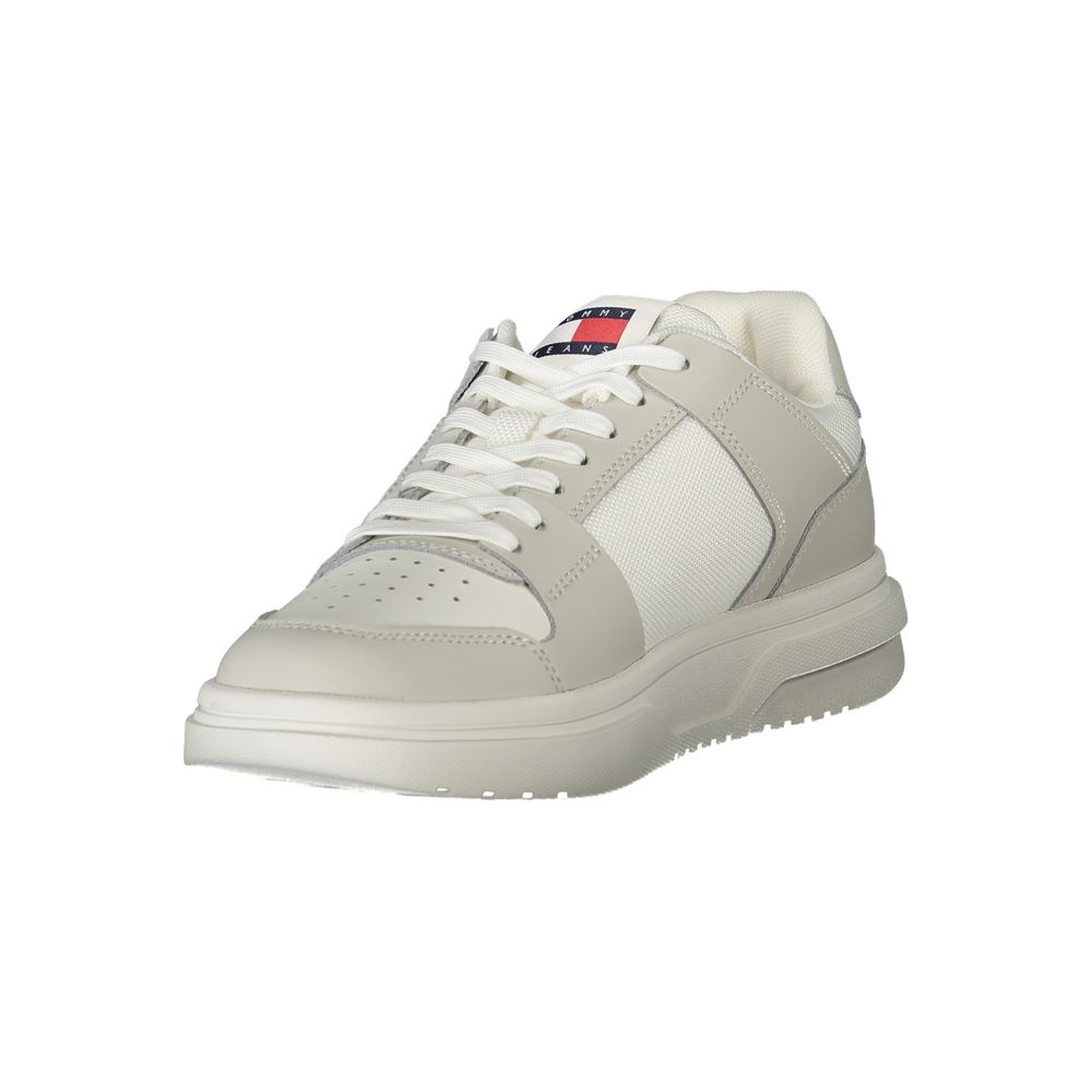 Tommy Hilfiger White Polyester Sneaker - Versatile Sports Shoe
